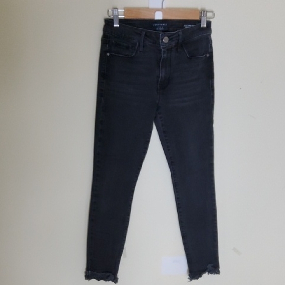 Sanctuary Black Skinny Jeans with Frayed Hem Size 27 - Picture 1 of 7